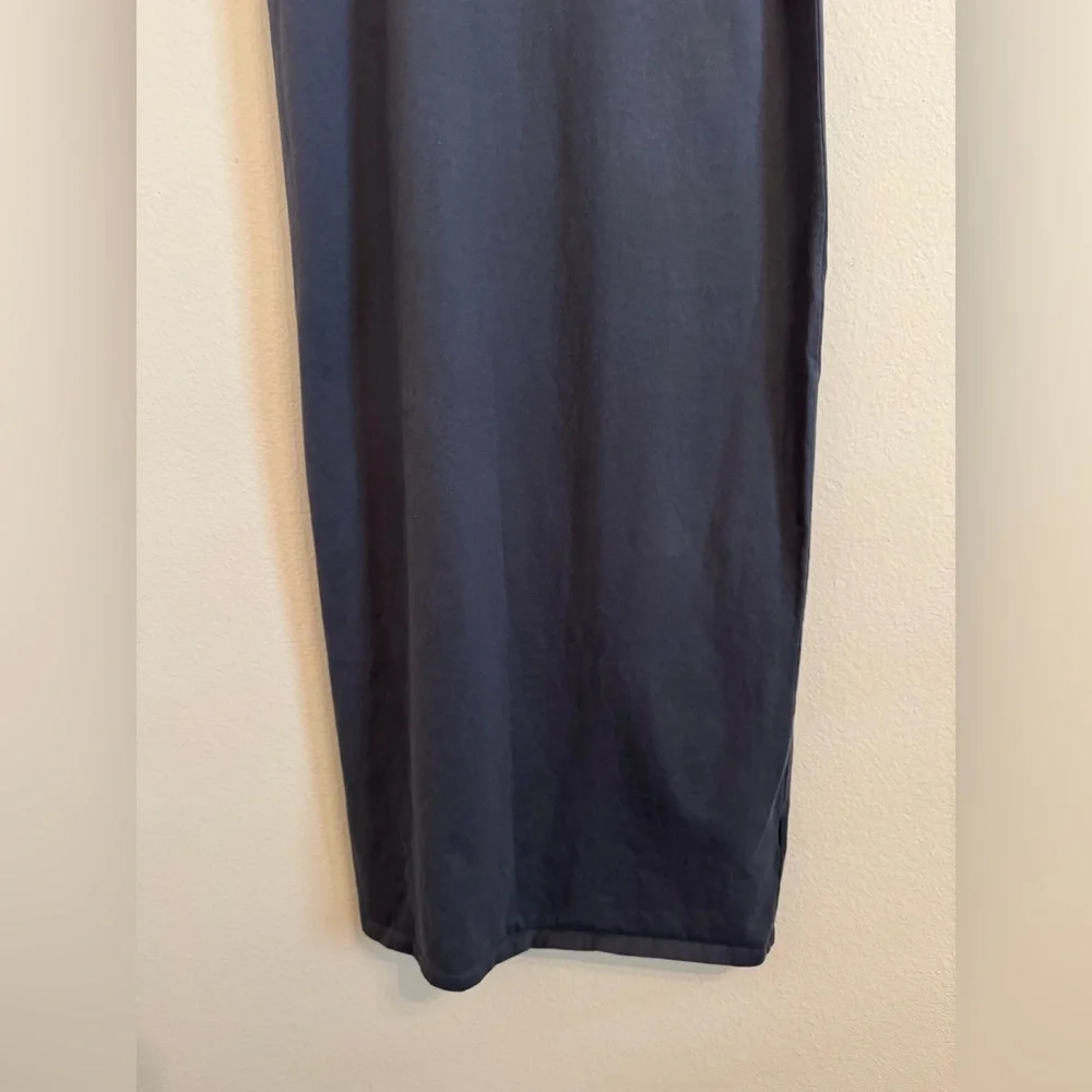 Abercrombie & Fitch Gray 100% Cotton Minimalist Short Sleeve Maxi Shirt Dress SP